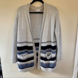 Olivia Warren Striped Cardigan Sweater